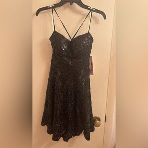 Black, A-line homecoming dress